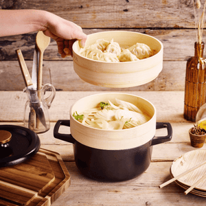 Nori Cast Iron Cocotte with Steamer Inserts