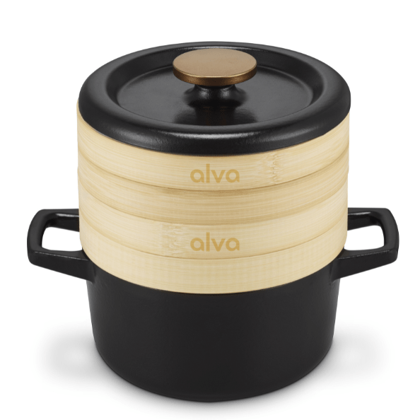 Nori Cast Iron Cocotte with Steamer Inserts