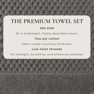 Cotton Diamond Waffle Weave Bath Towel Set - Grayson Collection