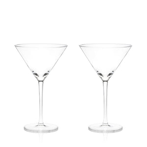 Raye Stemmed Crystal Martini Glasses Set of 2