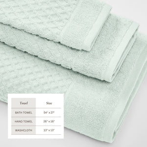 Cotton Diamond Waffle Weave Bath Towel Set - Grayson Collection