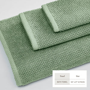 Cotton Textured Bath Towel Set - Acacia Collection