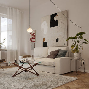 Oval Dim to Warm Plug-In Pendant in Brass