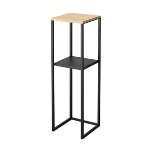 Two-Tier Display & Storage Shelf (31.5" H)  - Steel + Wood