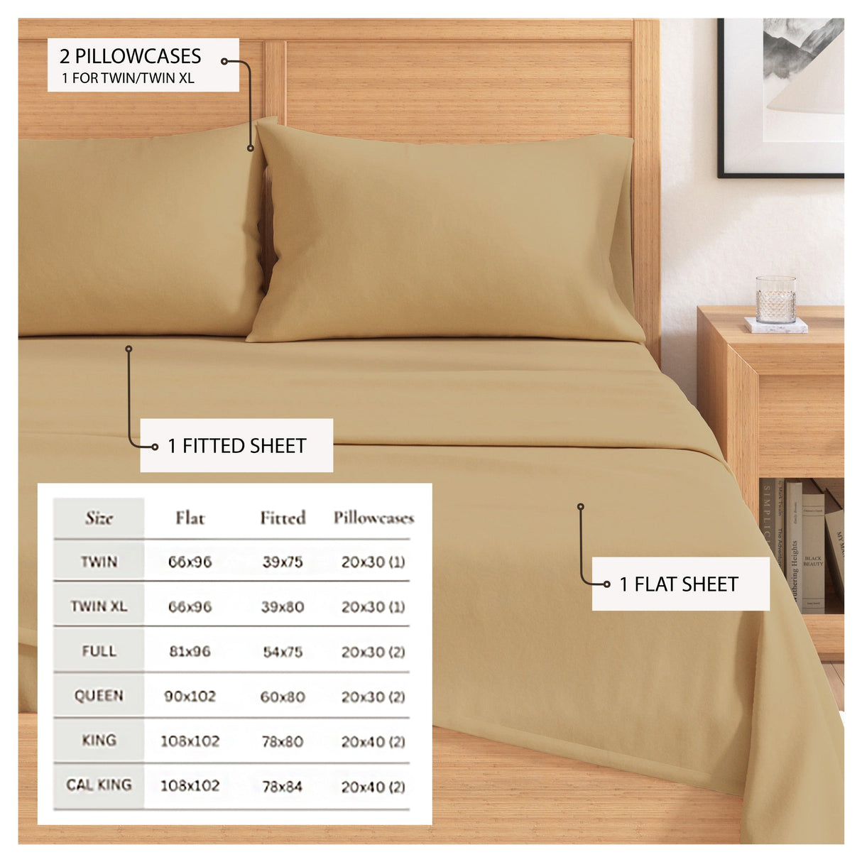 Cotton Solid Flannel Sheet - Nordic Collection