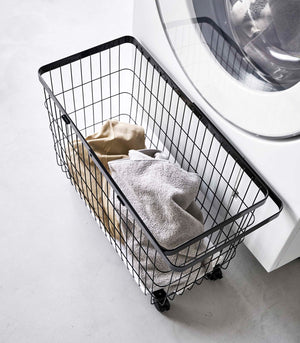 Rolling Wire Basket (14.8" H)  - Steel