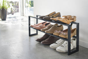 Two-Tier Expandable Shoe Rack (12" H)  - Steel