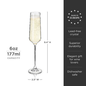Reserve Inez Crystal Champagne Flutes Set of 4