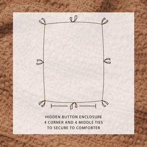 100% Cotton Honeycomb Waffle Duvet Set - Mattea Collection