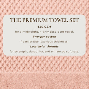 Cotton Diamond Waffle Weave Bath Towel Set - Grayson Collection