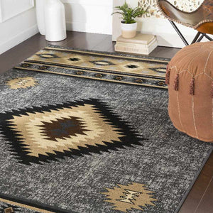Oxbow Rustic Charcoal Area Rug