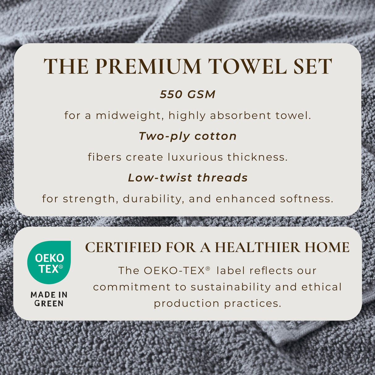 Cotton Textured Bath Towel Set - Acacia Collection