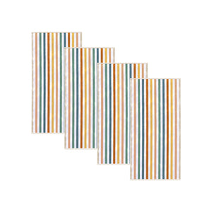 Oversized Striped Border Cabana Beach Towels - Santa Cruz