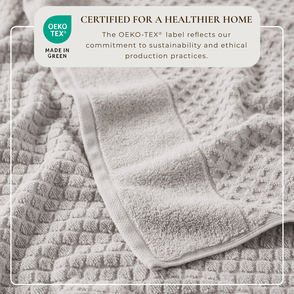 Cotton Diamond Waffle Weave Bath Towel Set - Grayson Collection