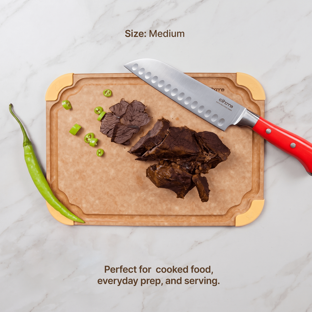 Premium Series 3 Pieces Cutting Board Set - Non Slip & Color Code (S+M+L)