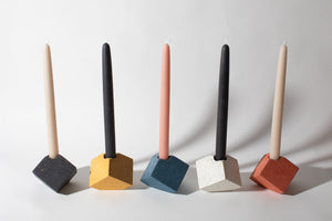 Cube Candlestick Holder | Coral Terrazzo