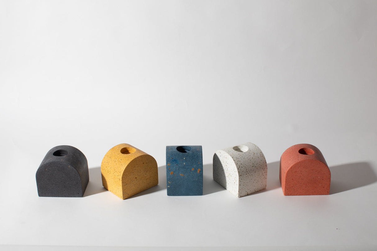 Arch Candlestick Holder | White Terrazzo