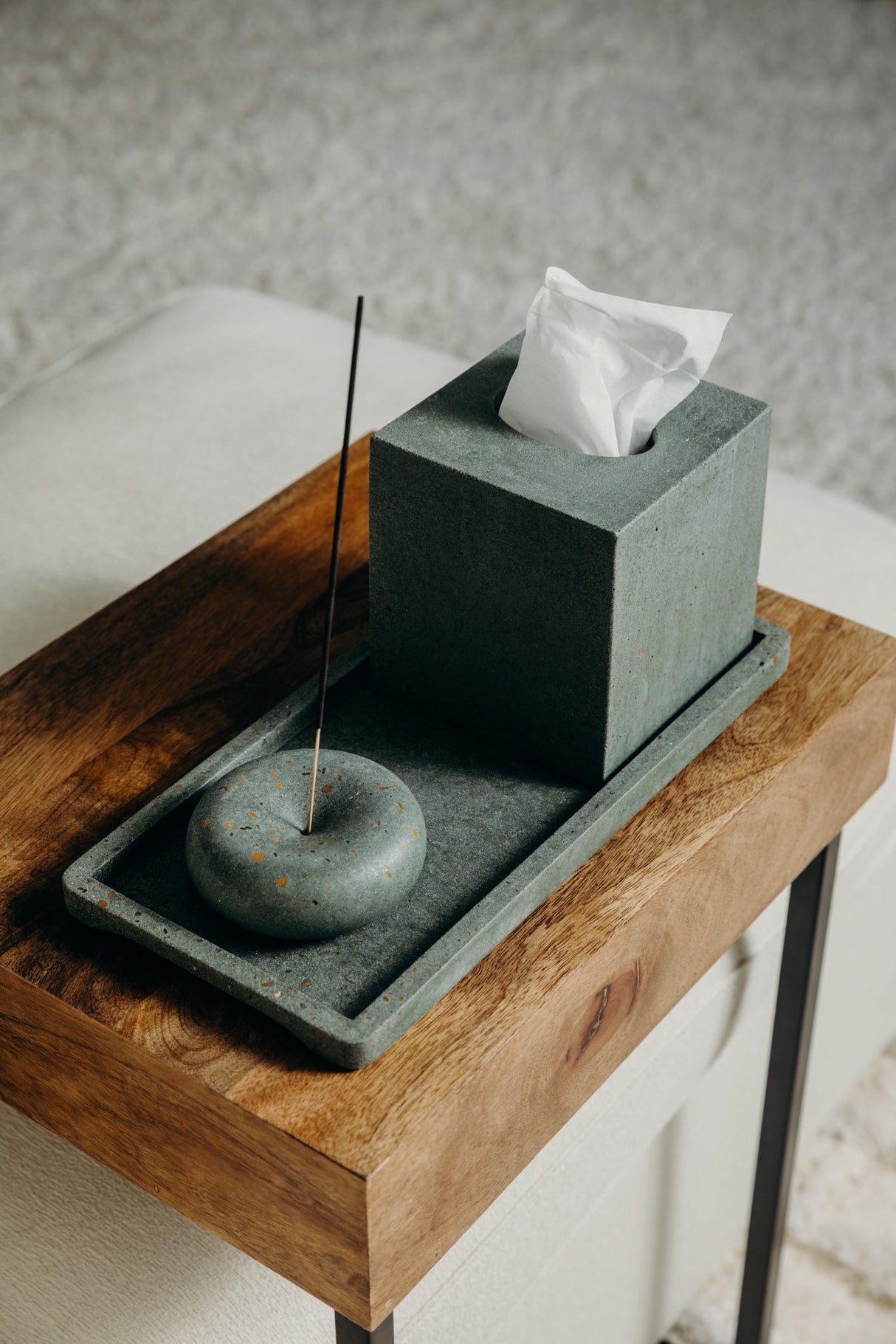 Decorative Tray | Dark Green Terrazzo