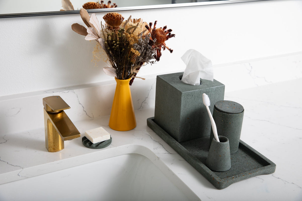 Mini Soap Dish | Dark Green Terrazzo