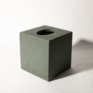 Tissue Box Cover | Dark Green Terrazzo