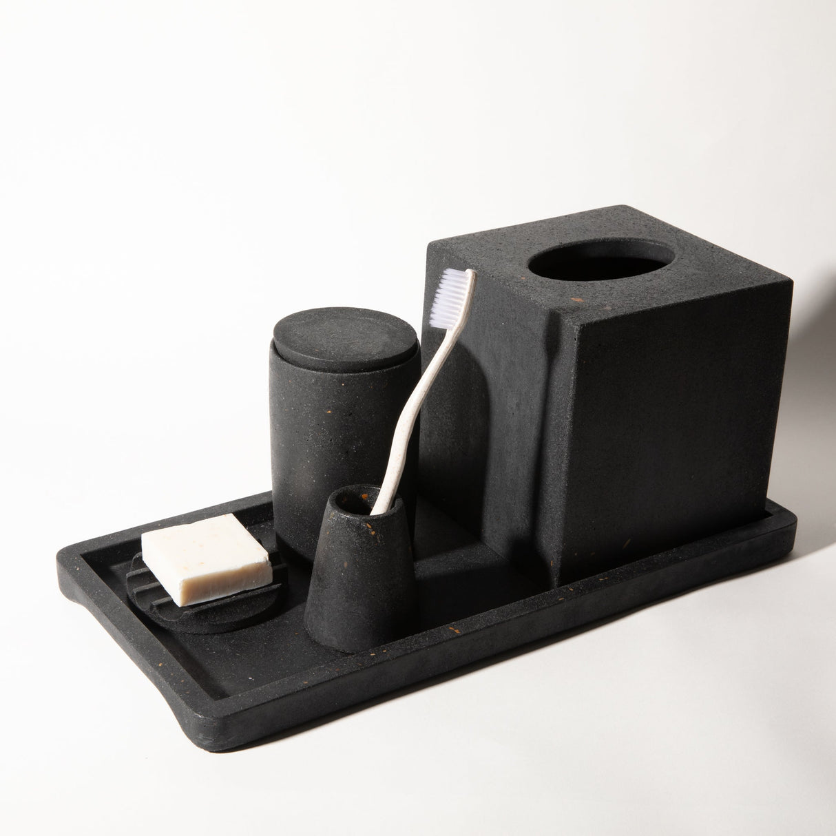 Mini Soap Dish | Black Terrazzo