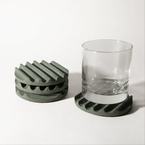Coaster Set | Dark Green Terrazzo