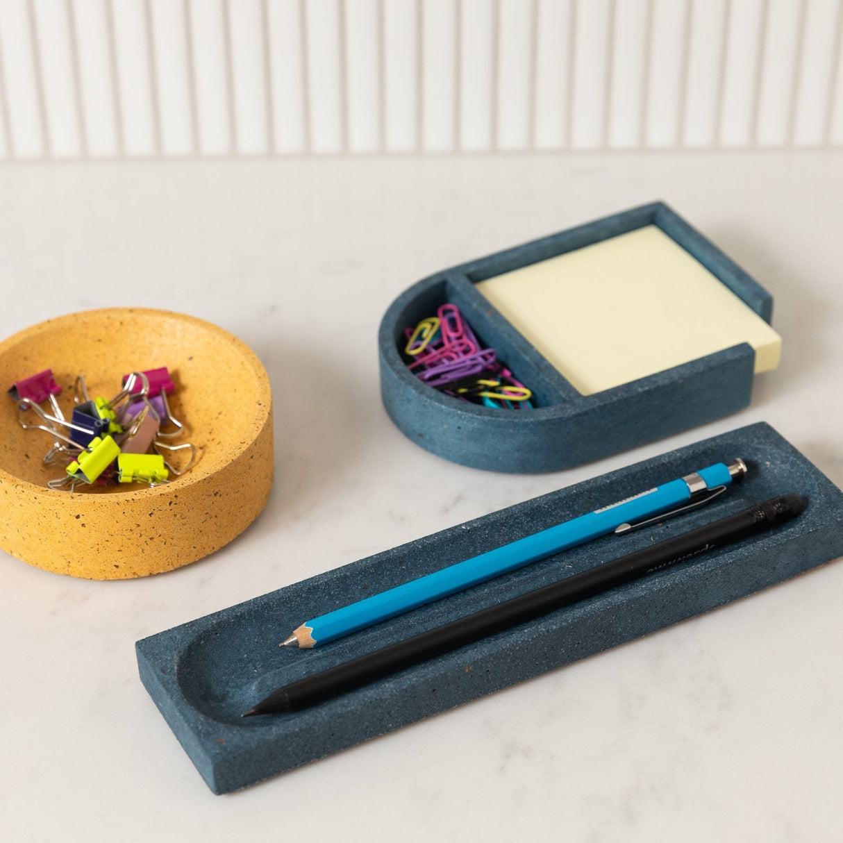 Pencil Tray | Cobalt Terrazzo