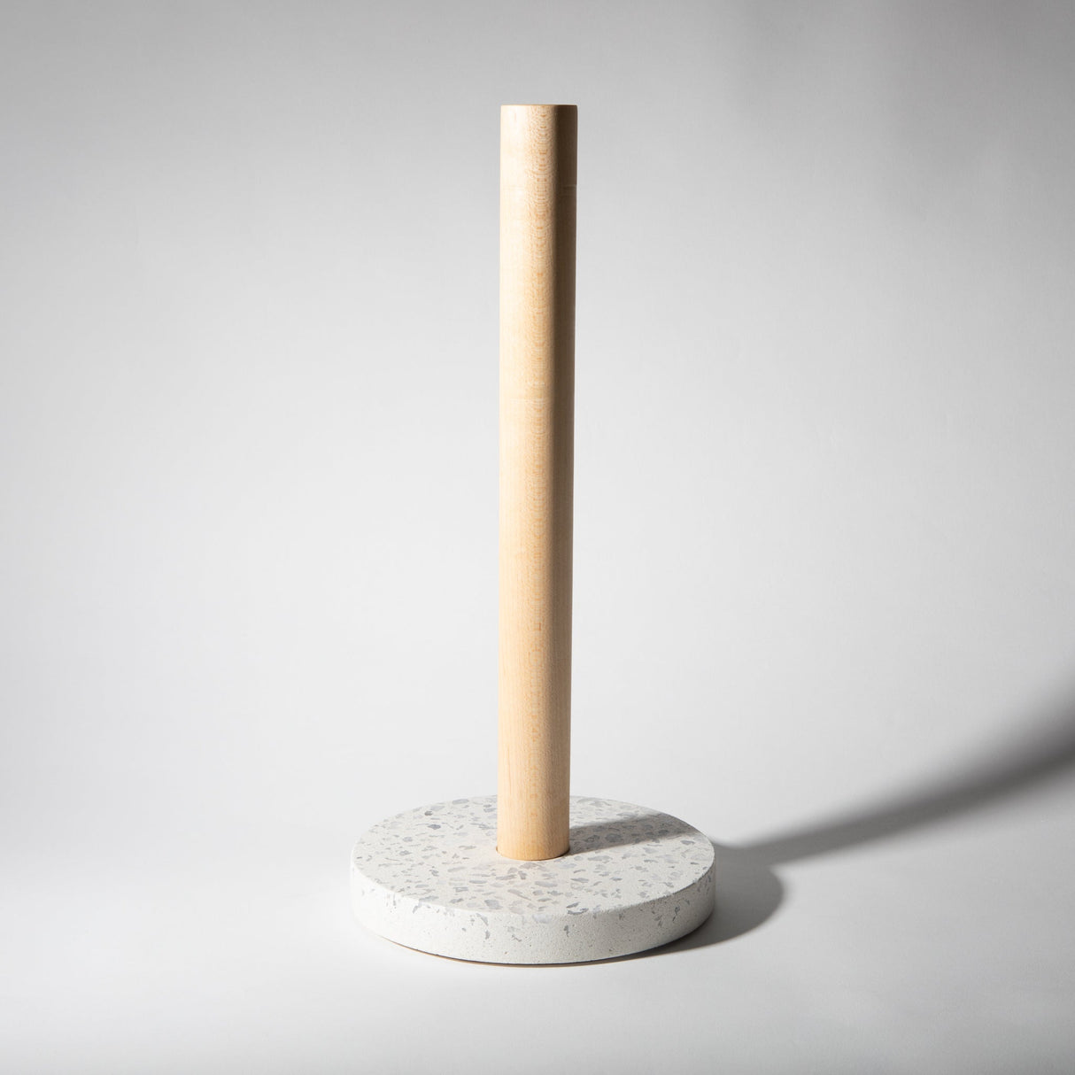 Paper Towel Holder | Larger White Terrazzo