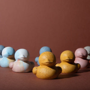 Mini “Rubber” Ducky | Light Blue Terrazzo