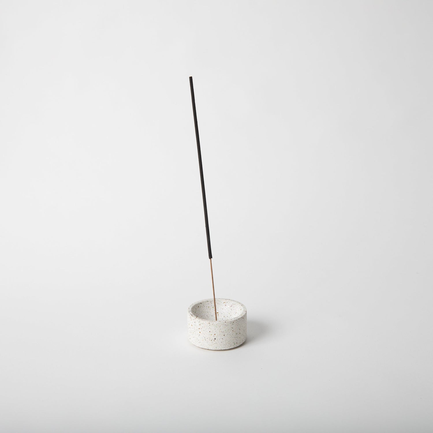 Round Incense Holder | White Terrazzo