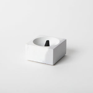 Square Incense Holder | Grey & White
