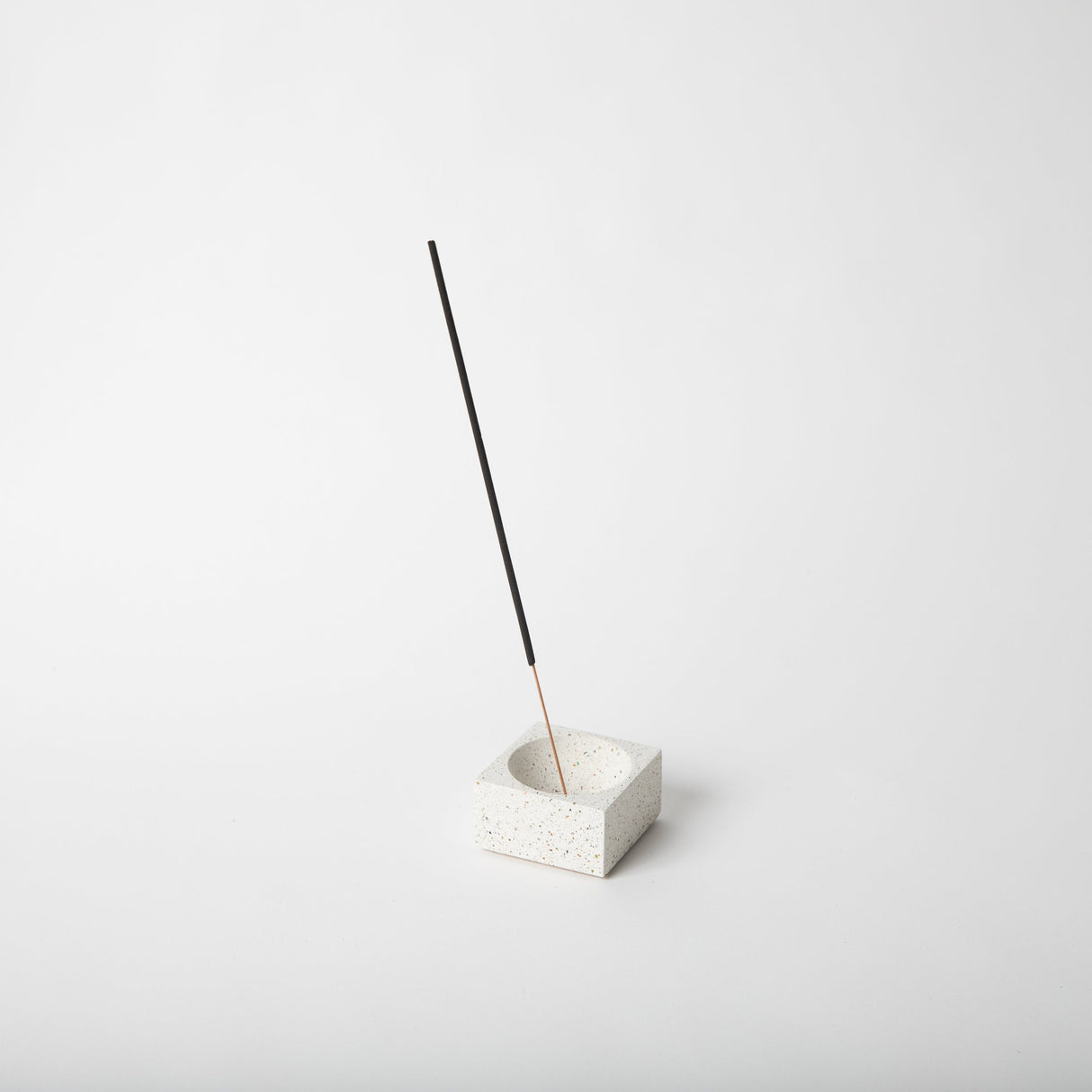 Square Incense Holder | White Terrazzo