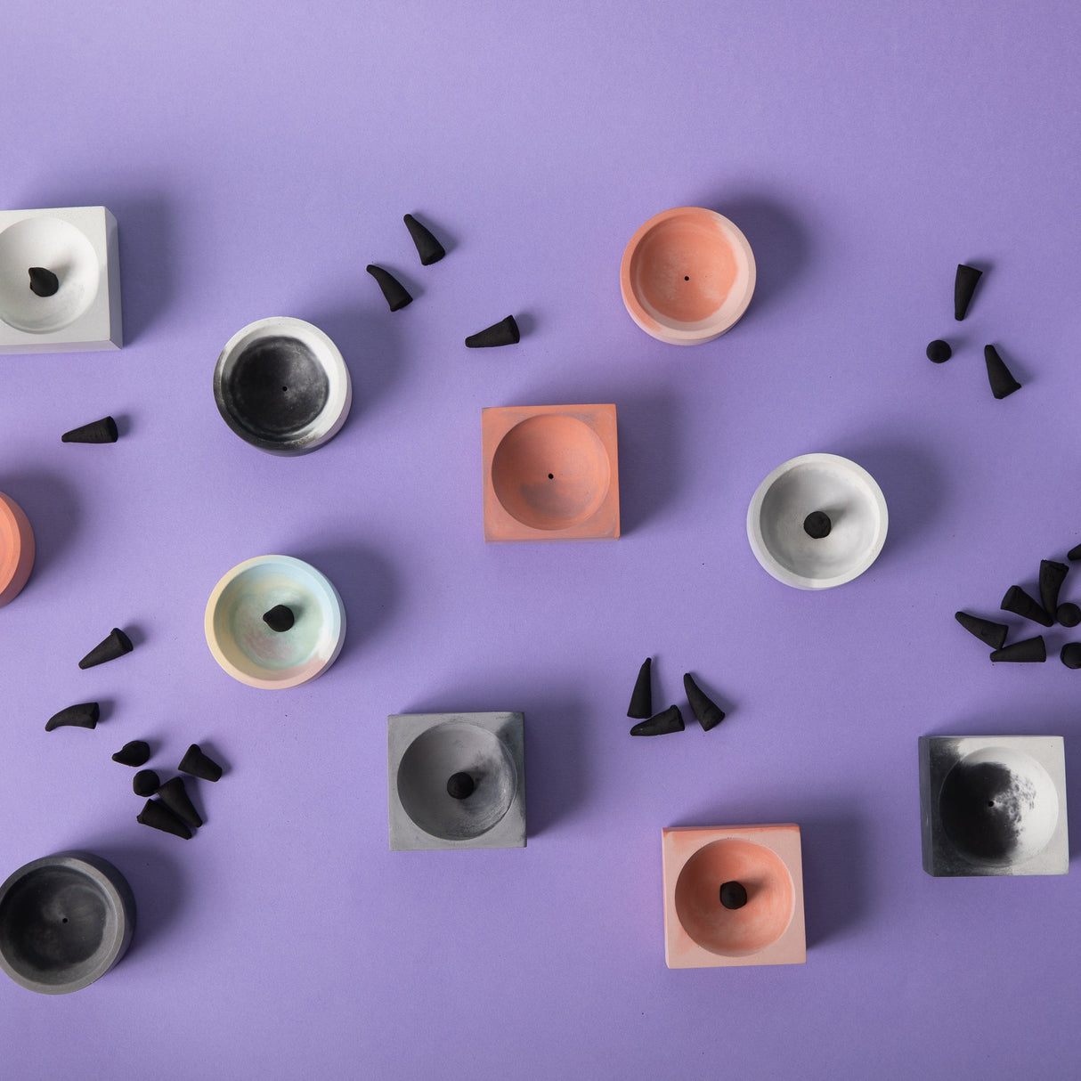 Square Incense Holder | Pink & Coral