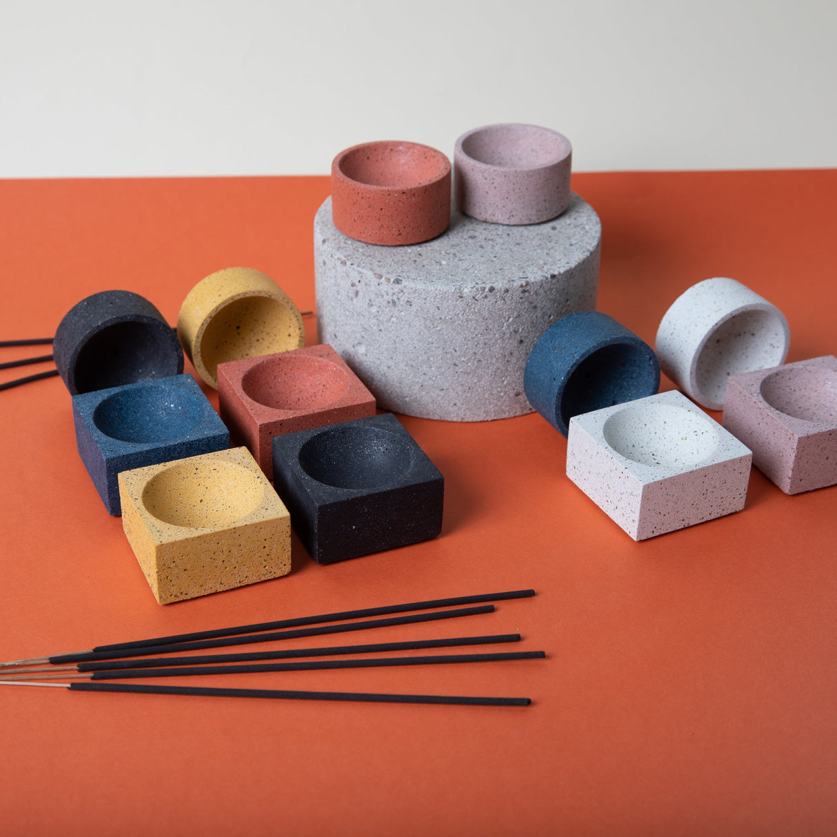 Round Incense Holder | Lilac Terrazzo