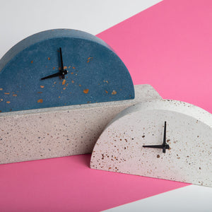 Mantle Clock | Cobalt Terrazzo