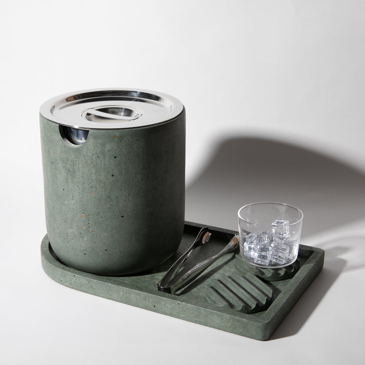 Ice Bucket | Dark Green Terrazzo