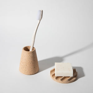 Toothbrush Holder | Peach Terrazzo