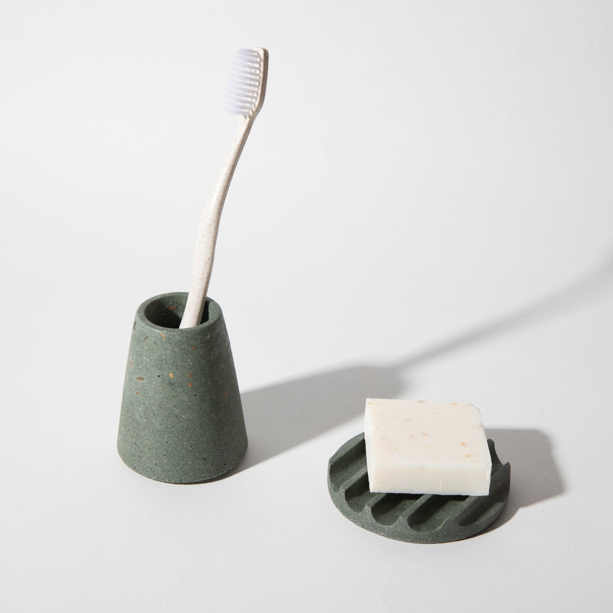 Mini Soap Dish | Dark Green Terrazzo
