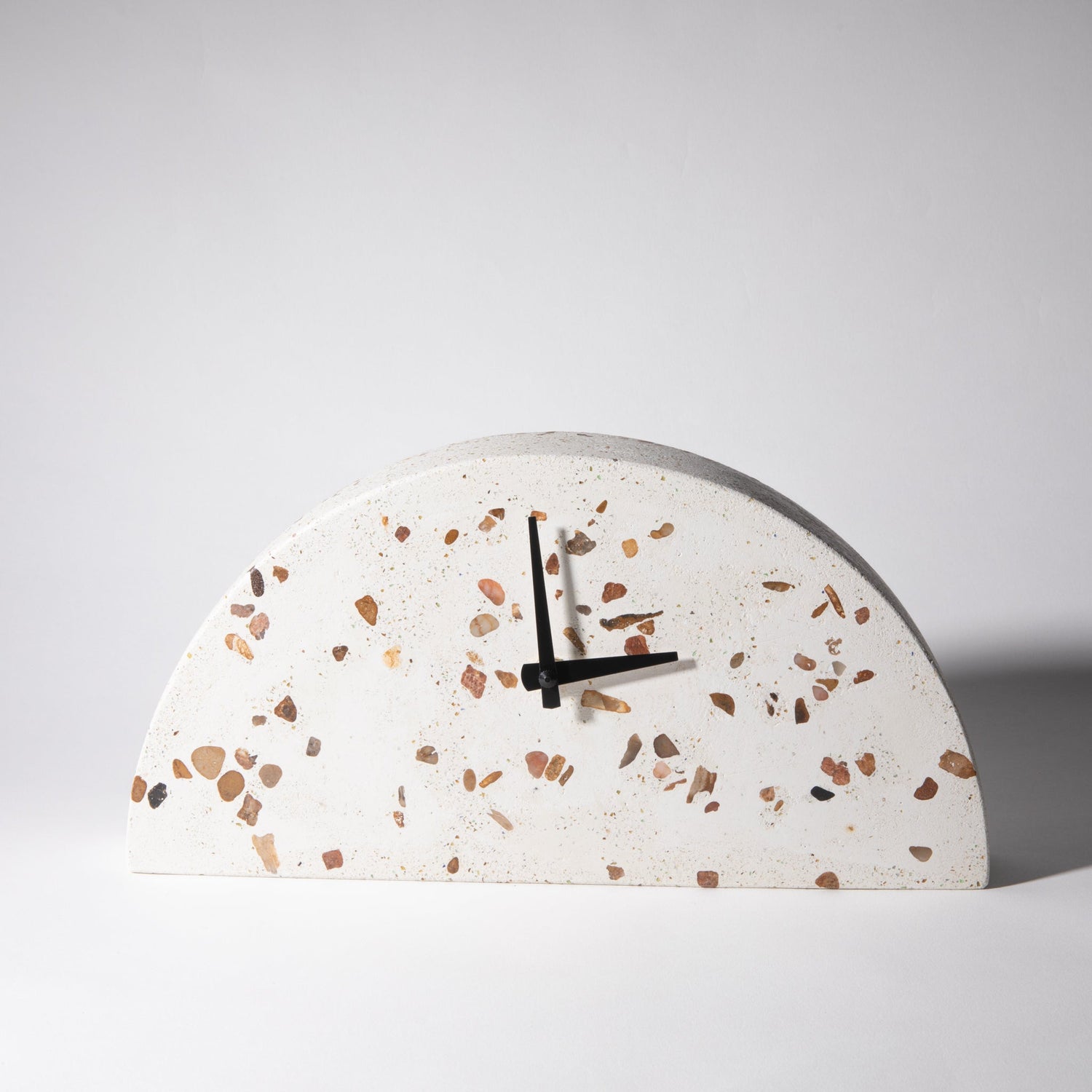 Mantle Clock | White Terrazzo