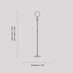 Poise Adjustable Floor Lamp in Brass