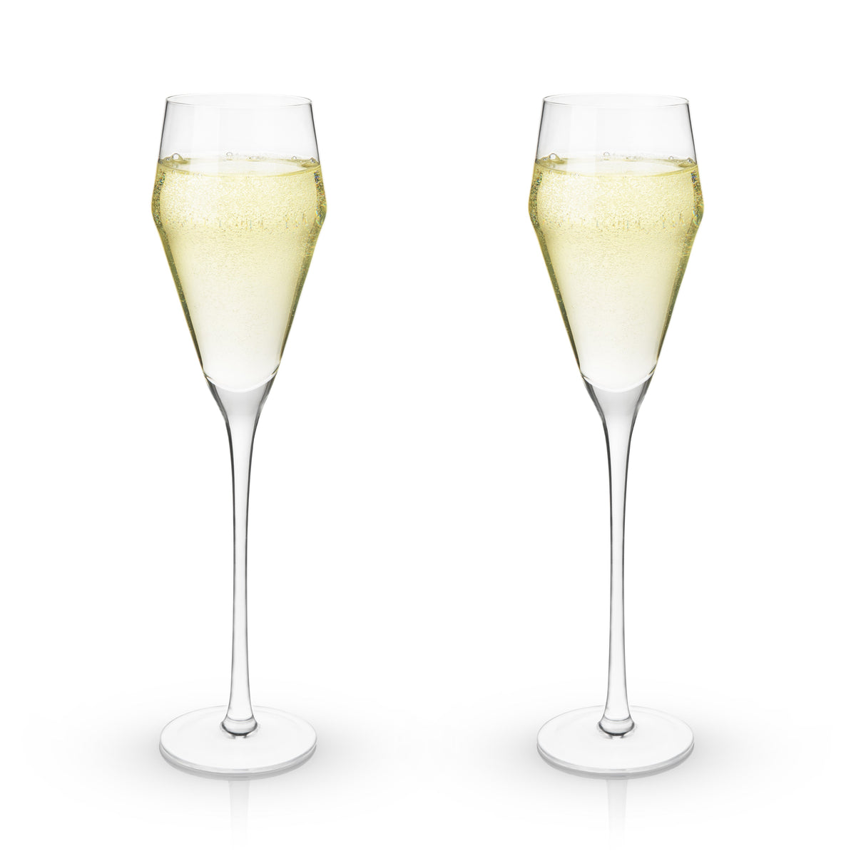 Raye Angled Crystal Prosecco Glasses Set of 2