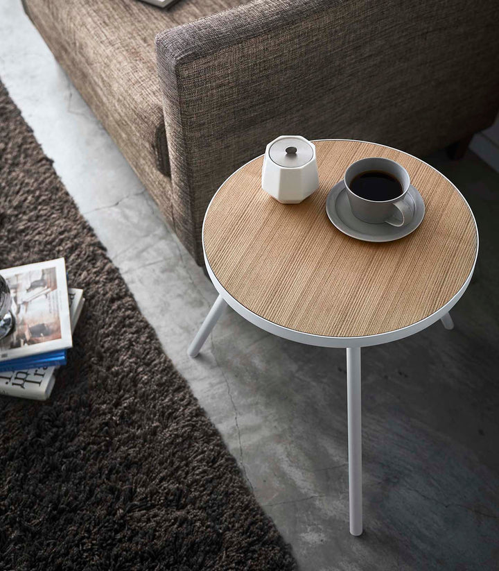 Side Table (20" H)  - Steel + Wood