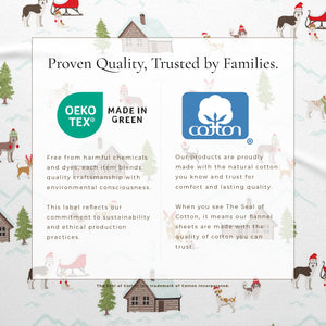 4-Piece Turkish Cotton Christmas Flannel Sheet - Whittaker Collection