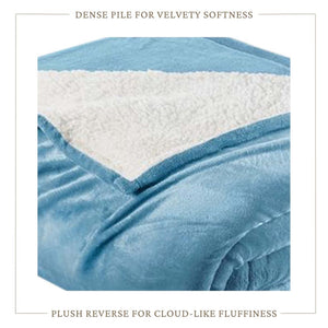 Velvet Plush Sherpa Bed Blanket - Sherpa Fleece Collection