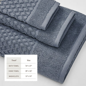 Cotton Diamond Waffle Weave Bath Towel Set - Grayson Collection
