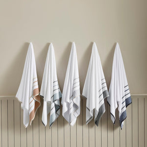 Decorative Cotton Stripe Bath Towel Set - Noelle Collection