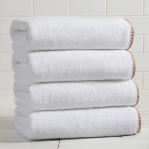 Cotton Border-Stitched 6-Piece Towel Set - Valery Collection
