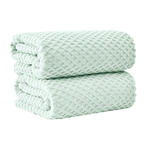 Cotton Diamond Waffle Weave Bath Towel Set - Grayson Collection