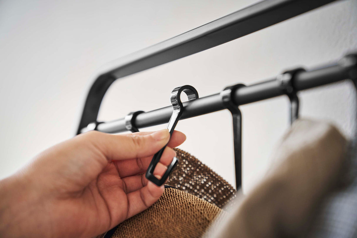 Coat Rack with Hat Storage (66" H)  - Steel + Wood