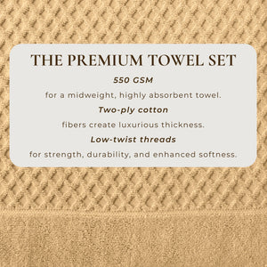 Cotton Diamond Waffle Weave Bath Towel Set - Grayson Collection